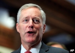 Representante Mark Meadows, republicano por Carolina del Sur en la Cámara de Representantes, y presidente del Freedom Caucus.