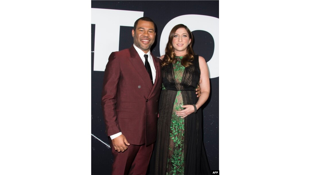 Director Jordan Peele and actress Chelsea Peretti attend the Universal Pictures special screening of "Get Out" in Los Angeles, Feb. 10, 2017.