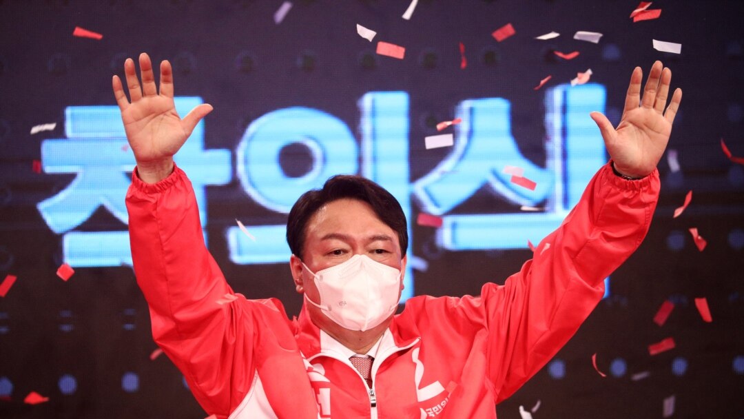윤석열 한국 국민의힘 대선후보.