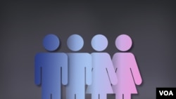 Man and woman symbols on texture, partial graphic