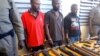 Jami'an Tsaro a jihar Tahoua lokacin da suka kama wasu 'yan asalin Ghana dauke da makamai a cikin kwanakin baya. 