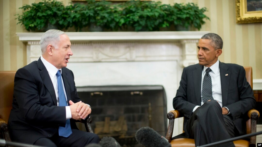 FILE - President Barack Obama meets with Israeli Prime Minister Benjamin Netanyahu in the Oval Office of the White House in Washington, Oct. 1, 2014.