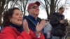 Alison from Delaware joined in the chant "Trump, Trump, Trump!" before the President elect and his family arrived at the Inaugural Welcome Concert. (C. Presutti/VOA)