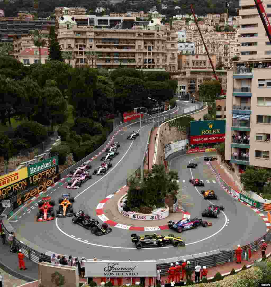General view of the Monaco Formula 1 Grand Prix at the Monaco street circuit in Monaco.