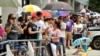 Hundreds of community members line up outside a clinic to donate blood after an early-morning shooting at a gay nightclub in Orlando, Florida, June 12, 2016. 
