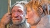 FILE - Reconstruction of a homo neanderthalensis at the Neanderthal museum in Mettmann, Germany. 