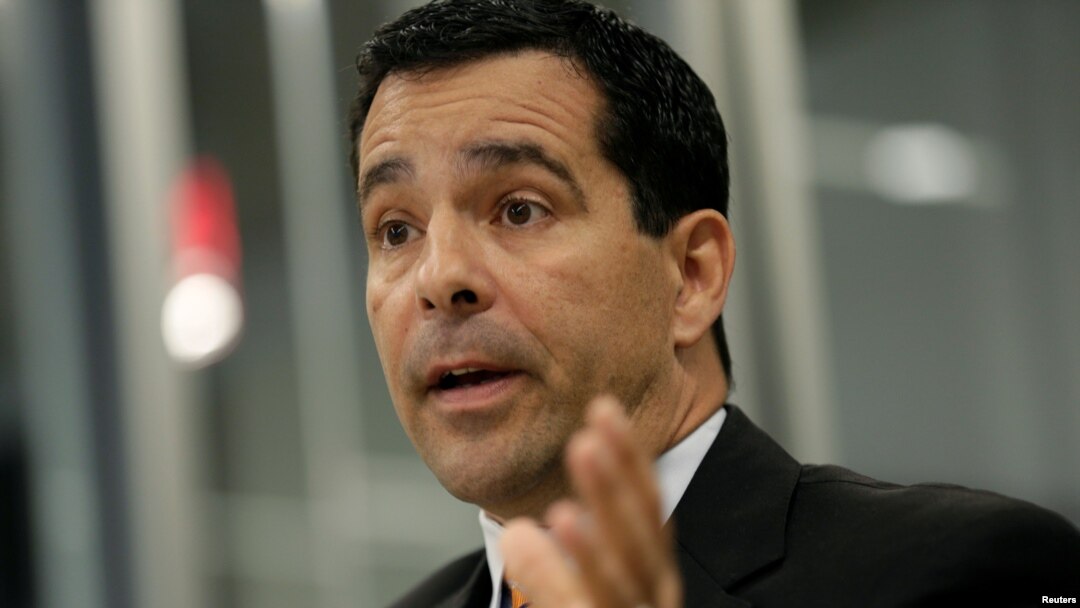 Director of the National Counterintelligence and Security Center William Evanina speaks during the Reuters Cybersecurity Summit in Washington, Oct. 31, 2017. 