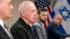 Israeli Defense Minister Yoav Gallant, second from left, meets with Defense Secretary Lloyd Austin at the Pentagon, March 26, 2024, in Washington.