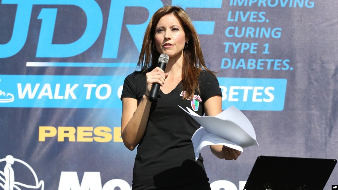 Annabelle Sedano onstage at JDRF's Los Angeles Walk to Cure Diabetes at the Rose Bowl, in Pasadena, California, Oct. 27, 2013.