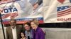Voter Nelly Tobon and her family support Senator Elizabeth Warren because “she thinks like me.” (Carolyn Presutti/VOA)
