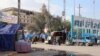 Protest camps like this one in Karbala have been set up in many Iraqi cities. Tents in Basra burned Friday night as forces worked to clear the camp. Jan. 25, 2020. (Heather Murdock/VOA)