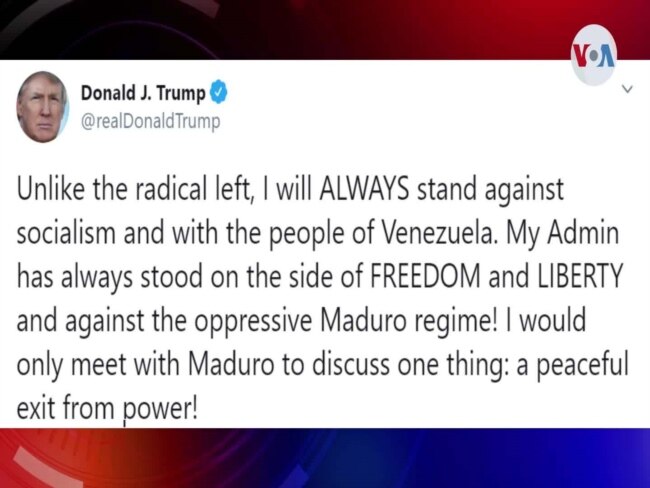 Trump aclara que solo se reunirá con Maduro para discutir su salida del poder