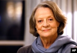 FILE - British actress Dame Maggie Smith is pictured in London, Dec. 16, 2015.