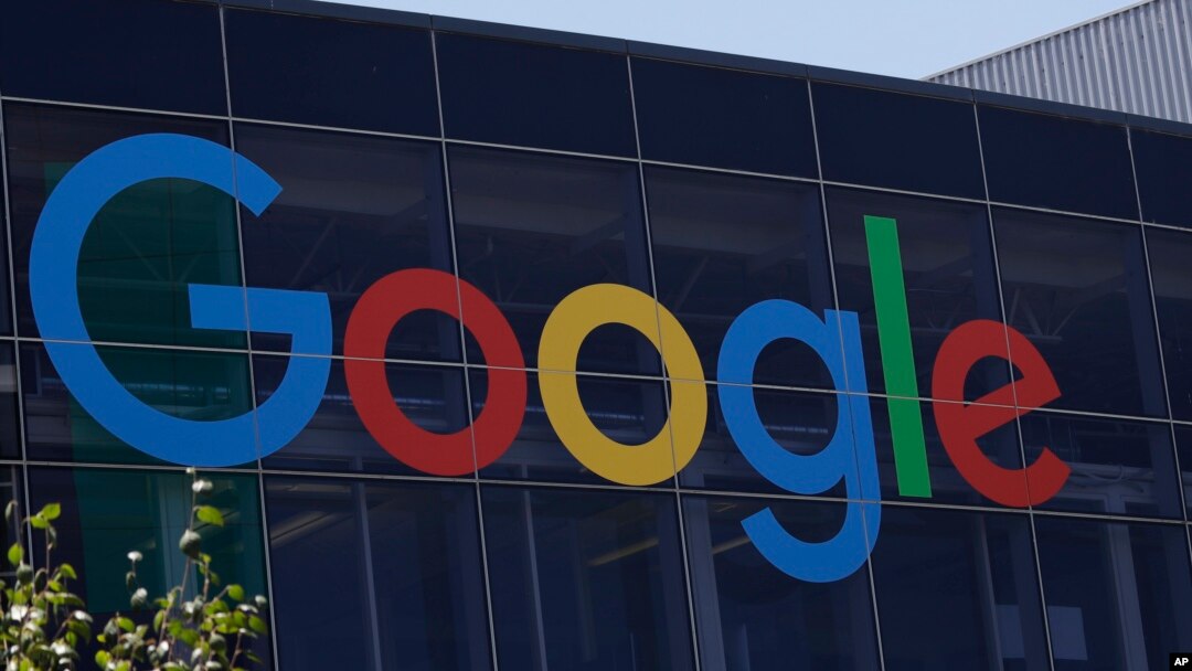 FILE - A Google logo is seen at the company's headquarters in Mountain View, California, July 19, 2016.