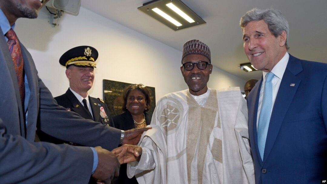 Shugaba Buhari da John Kerry 