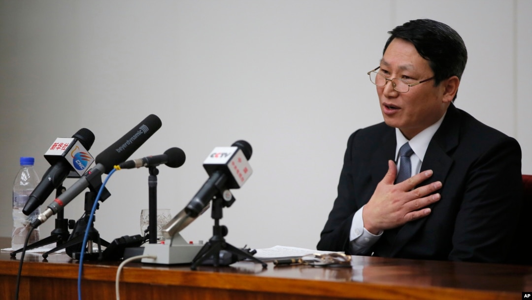 북한에 억류 중인 한국인 선교사 김정욱 씨가 지난 2월 평양에서 기자회견을 가졌다.