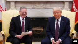 Rais Donald Trump na waziri mkuu wa Uingereza Keir Starmer